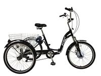 Electric tricycle, 24" wheels, folding frame, 6-speed, 14Ah, 250w motor, LCD screen (Matte Black)