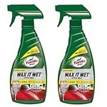 Turtle Wax - Wax It Wet Car Spray Wax, 2 x 500ml - Instant Shine & Protection, Quick & Easy Application, Advanced Technology for Smooth and Slick Finish