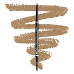 NYX Professional Makeup Micro Brow Pencil, Dual Ended With Mechanical Brow Pencil And Spoolie Brush, Vegan Formula, Shade: Blonde