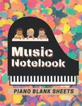 Blank Sheet Piano Music Notebook For Kids: 8.5 x 11inch Size | Wide Staff Paper | Ideal For Learning | For All Age | 6 Staves Per Page