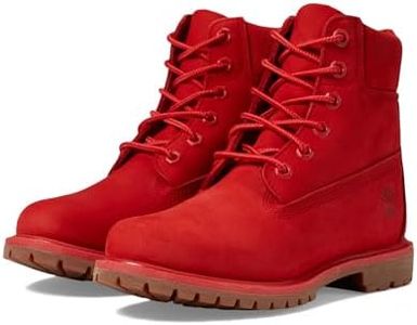 Timberland Women's 50th Anniversary Edition 6-inch Waterproof Fashion Boot, Medium Red Nubuck, 8