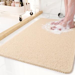 Non-Slip Bathtub Mat, 24x35 Inch, Shower Mats for Bath Tub, PVC Loofah Bathroom Mats for Wet Areas, Quick Drying