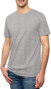 Organic Signatures Crewneck 100% Certified Organic Cotton, Soft Shirts for Men (Medium, Heather Grey)