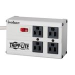 Tripp Lite Isobar 4 Wide Spaced Outlet Surge Protector Power Strip, 6ft Cord Right Angle Plug, & $50K INSURANCE (IBAR4)