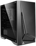 Antec DP301M Dapper Dark Phantom DP301M Black Steel/ARGB Lighting/Tempered Glass Side Panel Compact Micro-ATX Gaming Case, Black