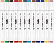 Sleepah 12 Washable Markers for Air Brush Set (SL190) & Drawing with Chisel Tips (12 Markers)