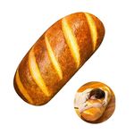 Suneast Funny 3D Simulation Bread Shape Pillow Soft Lumbar Back Cushion Plush Stuffed Toy Food Throw Pillow for Home Sofa Decor Gift - 40cm