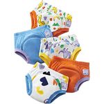 Bambino Mio, Reusable Potty Training Pants for Boys and Girls, 5 Pack (Brave Dinos, 3-4 Years)