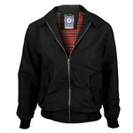 Location Tartan Lining Harrington Jacket (Black, XL 46-48)