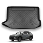 Nomad Boot Liner Compatible with Hyundai Kona 2018+ [Electric] Premium Boot Floor Upper Position Tailored Fit Car Floor Mat Guard Tray Black Custom Fitted Accessory - Dog Friendly Waterproof