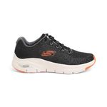 Skechers Mens Arch FIT - TAKAR Black/Orange Sneaker - 9 UK (232601)