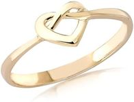 CARISSIMA Gold Women's 9ct Gold Infinity Heart Ring, Gold