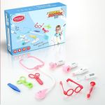 Chanak Premium Doctor Set for Kids, Doctor Set with LED Light Instruments, Pretend Play Doctor Set for Kids Above 3 Years, 10 Piece Doctor Kit for Boys & Girls, BIS Approved. (Pink)