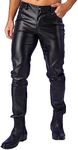 CHICTRY Mens Shiny Metallic Faux Le