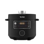 Tefal Turbo Cuisine Electric Pressure Cooker, 10 Programmes inc. stew, steam, bake, slow cooker, Rice cooker, 4.8L, 1000 W, Plastic, Black, CY754840