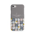 Tirita Personalised Phone Case Cover Compatible with iPhone 6 Plus & 6s Plus - Drawing Cartoon Kitten [04 - Dancing Cats Handwritten]