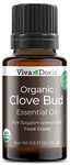 Viva Doria Pure Organic Clove Bud Essential Oil, Undiluted, USDA Certified Organic, Food Grade, 15 mL (0.5 fl oz)