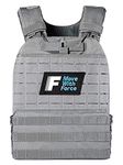 Force Fitness - Weighted Vest - Ultra-durable and Adjustable Straps - Improves Workouts from Home or Gym (2kg, Storm Grey)