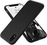 for iPhone XR Case,OTOFLY[Silky and Soft Touch Series] Premium Soft Silicone Rubber Full-Body Protective Bumper Case Compatible with Apple iPhone XR 6.1 inch Black