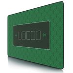 CSL XXL Poker Mat – 1000 x 600 mm - XXL mousepad - table mat large size - rubber base for stable grip on smooth surfaces – green