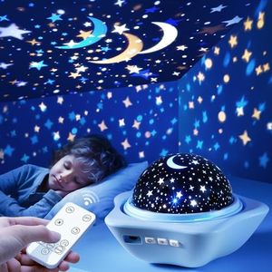 Night Light for Kids, 42 Lightings Kids Night Light Projector, 360° Rotate Baby Night Light for Baby Nursery, Rechargeable Star Lights for Ceiling with Remote, Dimmable Toddler Night Light Projector