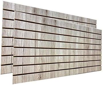 Only Hangers Barnwood Slatwall Panels 24" H x 48" L (Set of 2 Panels) - Available with or Without Metal Inserts (Without Metal)