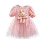 Bold N Elegant Girls Shiny Glittery Softoy Attached Mesh Cocktail Party Mini Tutu Dress Frock for Infant Toddler Baby Girls (in, Age, 4 Years, 5 Years, Pink)