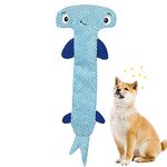 Squeaky Plush Dog Toy for Small Dogs, No Stuffed Shark Soft Puppy Toys, Indestructible Dog Toys for Small Medium Large Dogs