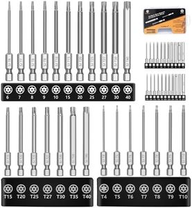 MULWARK 2-in-1 Drill Bit Bundle: 14PC Security Torx Bit Set & 33PC Hex Head Allen Wrench Bit Set – Magnetic, Durable, Versatile