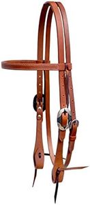 BLACK HOOF Handcrafted Designer Hardware Working Tack Headstall (Straight BROWBAND, Clover Leaf)