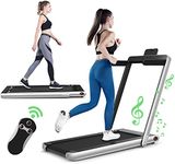 GYMAX Folding Treadmill, 2-in-1 Mot