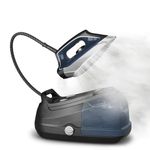 Rowenta, Iron, Stainless Steel Soleplate Professional Steam Station for Clothes, 1.1L Removable Tank, Fast Heat Up, 1800 Watts, Blue Clothes Iron, DG8624