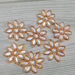 Lovetholy 25pcs, 2.5cm Zardosi Patch Work Flower Design Embroidery Sew On Applique Patches for Clothes, Blouse, Dress, Jackets, Saree