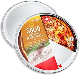 Crown Pizza Pan 8 inch, 2 Pack, Sturdy, Rust Free, Pure Aluminum, Made in Canada