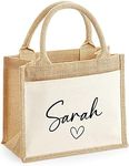 Personalised Jute Lunch Bag with Na