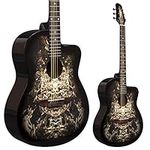 Lindo B-STOCK Alien Black Acoustic Guitar 933C and Gigbag - Graphic Art Finish (Minor Cosmetic Imperfections)