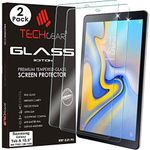 TECHGEAR [2 Pack] Screen Protector fits Samsung Galaxy Tab A 10.5 Inch (SM-T590 / SM-T595) - GLASS Edition Genuine Tempered Glass Screen Protector Guard Cover