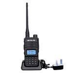 Retevis RT85 Walkie Talkie Dual Band, Long Range 2 Way Radio Scanner, Ham Radio, 200 Channels, LCD Display, Professional Two Way Radio for Hunting, Outdoor Adventure (Black, 1Pcs)