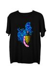 Wear Your Opinion Men's Cotton Half Sleeve Graphic Printed T-Shirt (Krishna Hari, Small, Black)