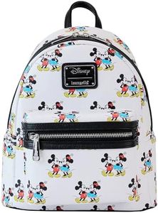 Loungefly Disney Mickey and Minnie Mouse Classic All Over Print Womens Double Strap Shoulder Bag Purse