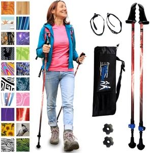 York Nordic Motivator Walking Poles for Balance and Rehab - Patented Stability Grips - Lightweight, Adjustable, and Collapsible - 2 Pieces Adjustable w/flip Locks - Heights 4'6" up to 6'2" - 230 lbs