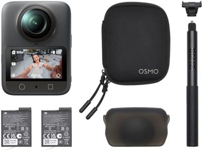 Osmo 360 Essential Combo, 360 Camera with 1-Inch 360° Imaging, Native 8K 360° Video, 4K/120fps & 170° Boost Video, 1.2m Invisible Selfie Stick Kit, Extended Battery Life with 2 Batteries