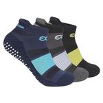 SuperGear Yoga Ankle Socks For Women-3 Pairs Made Of Cushioned Cotton-Athletic Soft Socks With Lemon Fragrance-Ideal For Gym, Running, Exercise-Pack Of 3 (Multicolour, Ankle Length)