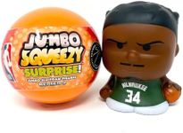 Party Animal 2024 Series 3 Jumbo Squeezy Surprise! One (1) Giant Capsule SqueezyMates NBA Figure, Team Colors, 4"" Tall, Small, SMNB3