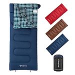 KingCamp Sleeping Bag 4 Season in Cotton Flannel Sleeping Bags for Adult Kids Junior Lightweight Winter Warm Envelope Style for Hiking Backpacking Camping Traveling Indoor Outdoor