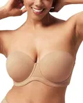 HSIA Strapless Bras for Big Bust Women Convertible Bra for Heavy Breast Strapless Bra Red Carpet Supportive Underwire 34C