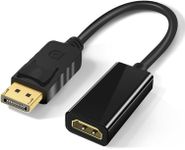 DisplayPort to HDMI Adapter, DP to HDMI Converter Male to Female 1080p@60Hz FHD Uni-Directional Display Port to HDMI Passive Adapter for PC, Laptop, Monitor,TV,Projector for Video