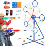 Shooting Games Toy Outdoor Game: Kids Toys Boys 6-8 - 2pk Air Guns& 56 Bullets with Electric Moving Shooting Target - Ideal Gift for Boys and Girls 5 6 7 8 9 10-12 Years Old