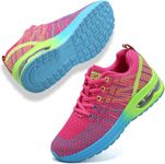 Womens Trainers Running Shoes Air Cushion Sneakers Ladies Walking Shoes Lightweight Breathable Mesh Athletic Sports Shoes Non Slip Casual Gym Tennis Shoes Jogging Shoes