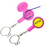 2023 Updated Design Hook Eze Fishing Gear Knot Tying Tool | Pack of 2 | Protect From Fish Hooks | Tie Fishing Knots Easily | Cool Gadgets | Ice & Fly Fishing Gifts for Beginner Anglers - Pink